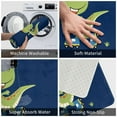 thumbnail image 3 of Rateoe Dino Playing Roller Skate Pattern Flannel Door Mat Indoor Outdoor Entrance, Waterproof All-Weather Doormat,Fade Resistant, Low Profile Entryway Mat 16x24in, 3 of 7