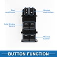 thumbnail image 3 of Interruptor de ventana eléctrica delantero izquierdo Unique Bargains para Honda Accord 2013-2015 No.35750T2AA01, 3 of 7