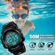 thumbnail image 2 of Reloj deportivo digital para niños y niñas, reloj analógico electrónico informal resistente al agua con 7 LED coloridos (negro), 2 of 4