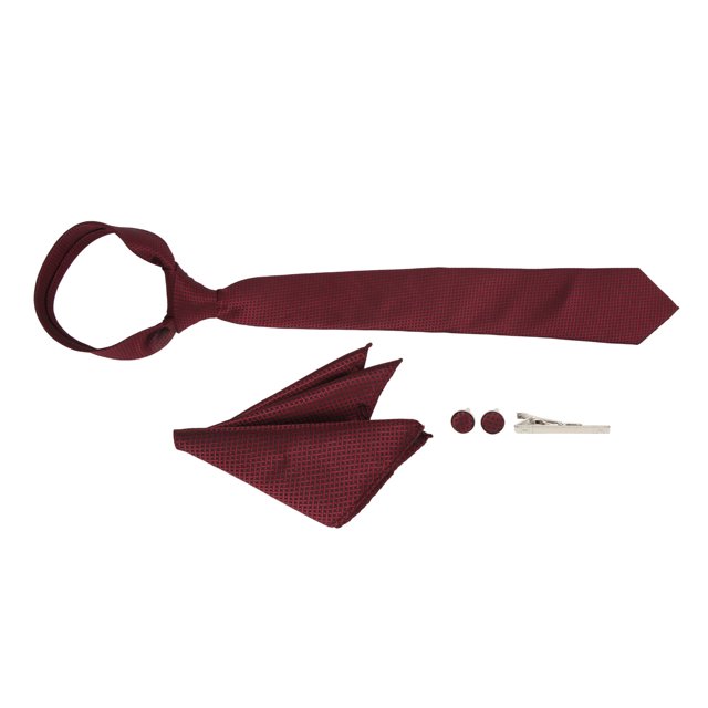 Juego de corbatas para hombre hilado de poliéster corbata a cuadros pañuelo gemelos juego de clip de corbata con caja de regalo para boda negocios formal ANGGREK Otros