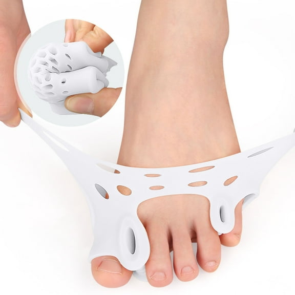 Silicone Toe Separators, Toe Straightener Spacer, Hallux Valgus Relief for Women and Men, Ergonomic Comfortable Fit with Ventilation Holes, Breathable Soft, Invisible Thin Padding, Washable Reusable