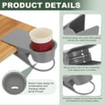 thumbnail image 3 of ABPETE Desk Cup Holder Clip, Clamp on Table Cup Holder Bottle Couch Cup Holder for Boat Swing Patio Chairs Drink Beverage Soda, Gray, 3 of 9