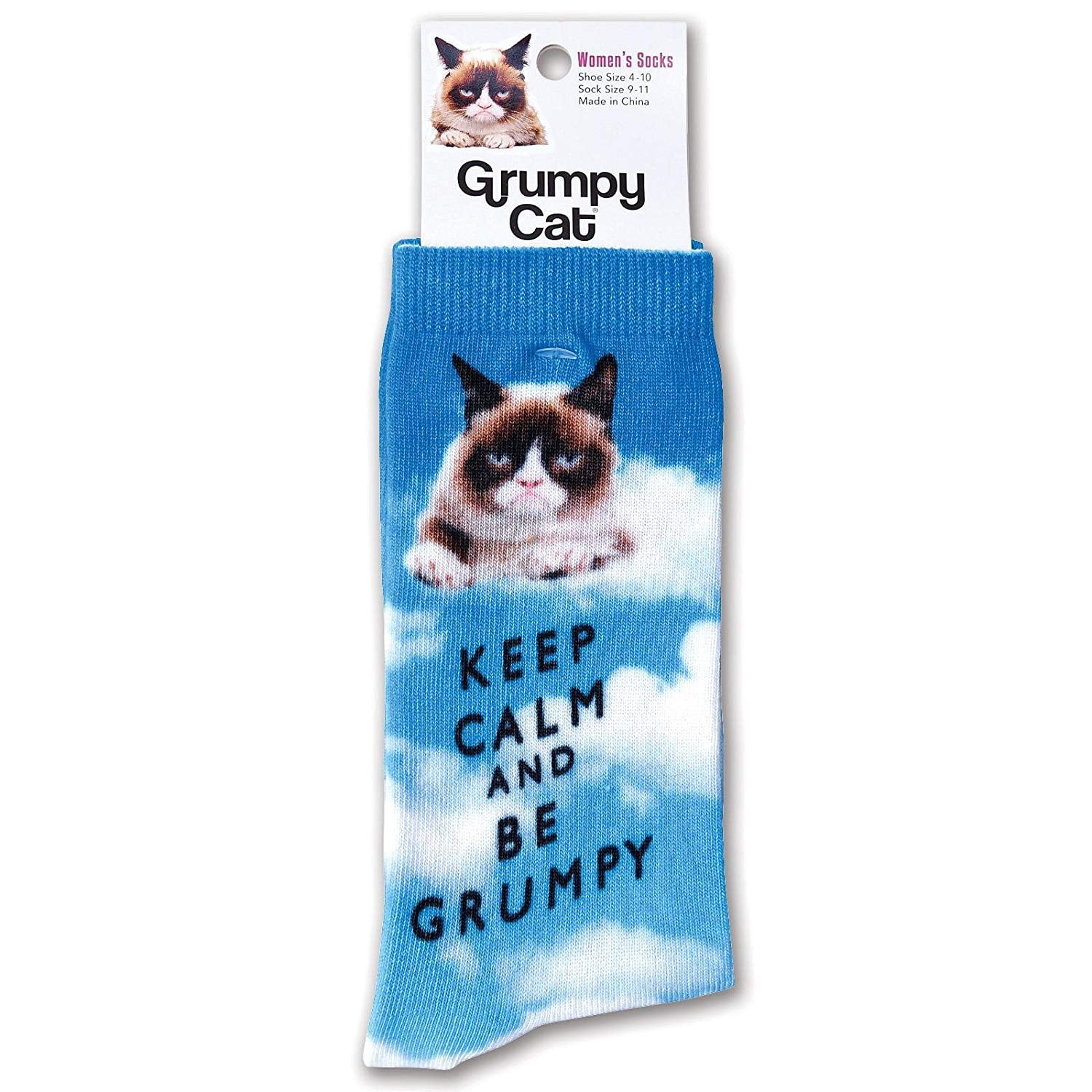 K.Bell Grumpy Cat The Most Terrible Time of The Year Christmas Womans Socks New 
