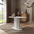 thumbnail image 3 of Furniture of America Elara Iron and Wood Pedestal Dining Table in White, 3 of 10