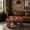 Brown, variant on Round Wood Coffee Tables for Living Room, Farmhouse Circle Coffee Table, Mid Century Wooden Rustic Coffee Tables for Apartment, Easy Assembly