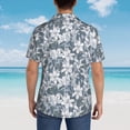 thumbnail image 6 of Daiia Lilies Flowers Hawaiian Shirt for Men Gentle Cotton Regular Short Sleeve Casual-3X-Large, 6 of 9