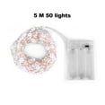 thumbnail image 3 of Ruiboury Christmas LED String Light Warm White Xmas Tree Lamp Decoration Battery Powered Outdoor Lighting Kit, 5m, 50 LED Beads, 3 of 9