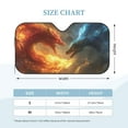 thumbnail image 2 of Kdxio Red And Blue Fire Dragon B Print Windshield Sun Shade, Foldable Sun Blocker for Car,Truck,SUV Automotive Interior Sun Protection,Reflective Shade for Front Windshield(Small), 2 of 6