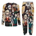 thumbnail image 6 of My Hero Academia Men's Lounge Pajamas Set 2-Piece Crew Neck Sleepwear Soft Long Sleeve Top & Pants for Sleep, Home & Vacation XL, 6 of 8