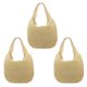 thumbnail image 1 of Bolso de hombro de paja para mujer, bolso de mano tipo cubo, tejido de playa de verano, bolso tejido a mano, 1 of 5