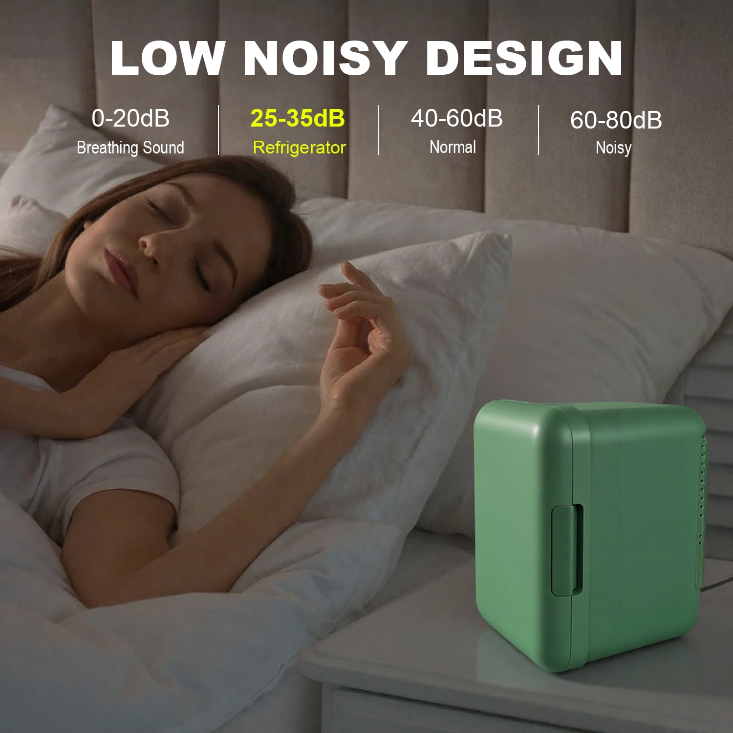 4L/6Can Mini Fridge, Retro Design ,Portable Skincare refrigerator, Small Cooler for Car & Home Use