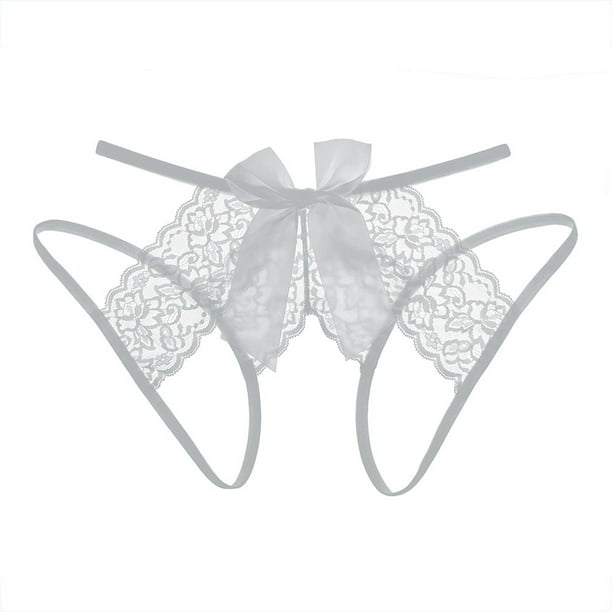 Gibobby Tangas de mujer Bragas sexys transparentes con abertura de encaje sin costuras para mujer Bragas con de cintura Gris XL Bodega Aurrera en linea