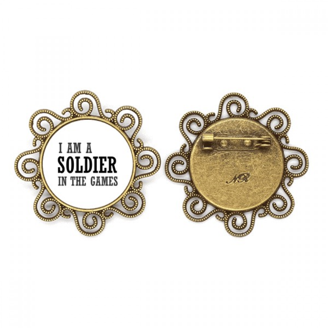 Broche de flores Unbranded Soy un soldado en los juegos regalo de joyería para mujeres y niñas M