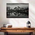 thumbnail image 2 of Elephant Stock Monochromatic Mountain Wall Art - Horizontal Canvas Wall Art - Living Room Wall Decor - Nature Canvas - Gray And White Decor - 24" x 16", 2 of 8