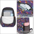thumbnail image 4 of Monster Cartoon Truck Black Pattern 17" Waterproof Oxford School Backpacks for Teens, S-Shape Padded Straps, for School, Travel, Hiking, Camping, 4 of 5