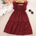 thumbnail image 3 of Esaierr Toddler Girl Dress Pleated Sleeveless Dress Solid Color Short Sleeve Princess Dress Fashion Pleated Skirt for 4T-7T, 3 of 5
