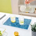 thumbnail image 6 of Acrylic Tray 15.7*11.8*1.9 Inch Transparent Tray Food Tray Tea Cup Tray Serving Trays Cosmetics Storage Kitchen Table Bathroom Sundry Storage Blue Corrugated Stone, 6 of 7