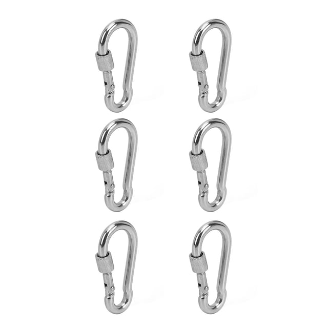 Spring Snap Hooks, Key Chain Link Buckle 6pcs Multifunctional For Hiking ANGGREK 5MM