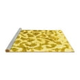 thumbnail image 2 of Ahgly Company Machine Washable Indoor Square Abstract Yellow Modern Area Rugs, 4' Square, 2 of 4