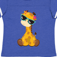 thumbnail image 4 of Inktastic Cute Giraffe, Giraffe with Sunglasses, Cute Animal Boys or Girls Toddler T-Shirt, 4 of 5