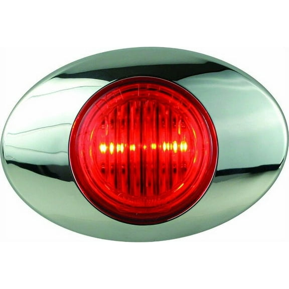 Optronics M3 LED Millennium Series 3" Red Marker / Clearance Light With Bezel
