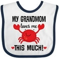 thumbnail image 3 of Inktastic Grandmom Loves Me Grandchild Boys or Girls Baby Bib, 3 of 4