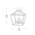 thumbnail image 3 of Home Decorator Weyburn 16.5" Brushed Nickel Lantern Farmhouse Ceiling Light, 3 of 7