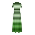 thumbnail image 5 of Vestido Corto de Verano de la Moda de las Mujeres Impreso de Manga Corta Cuello Redondo Tobillo de Longitud Vestido Casual, 5 of 5