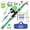 Green, variant on OUTGOO Kids Fishing Pole, Kids Fishing Rod Portable Telescopic Fishing Rod and Reel Combo Kit with Spincast Fishing Reel, Fishing Tackles, Fishing Lures, Fishing Lines for Boys, Girls, Youth