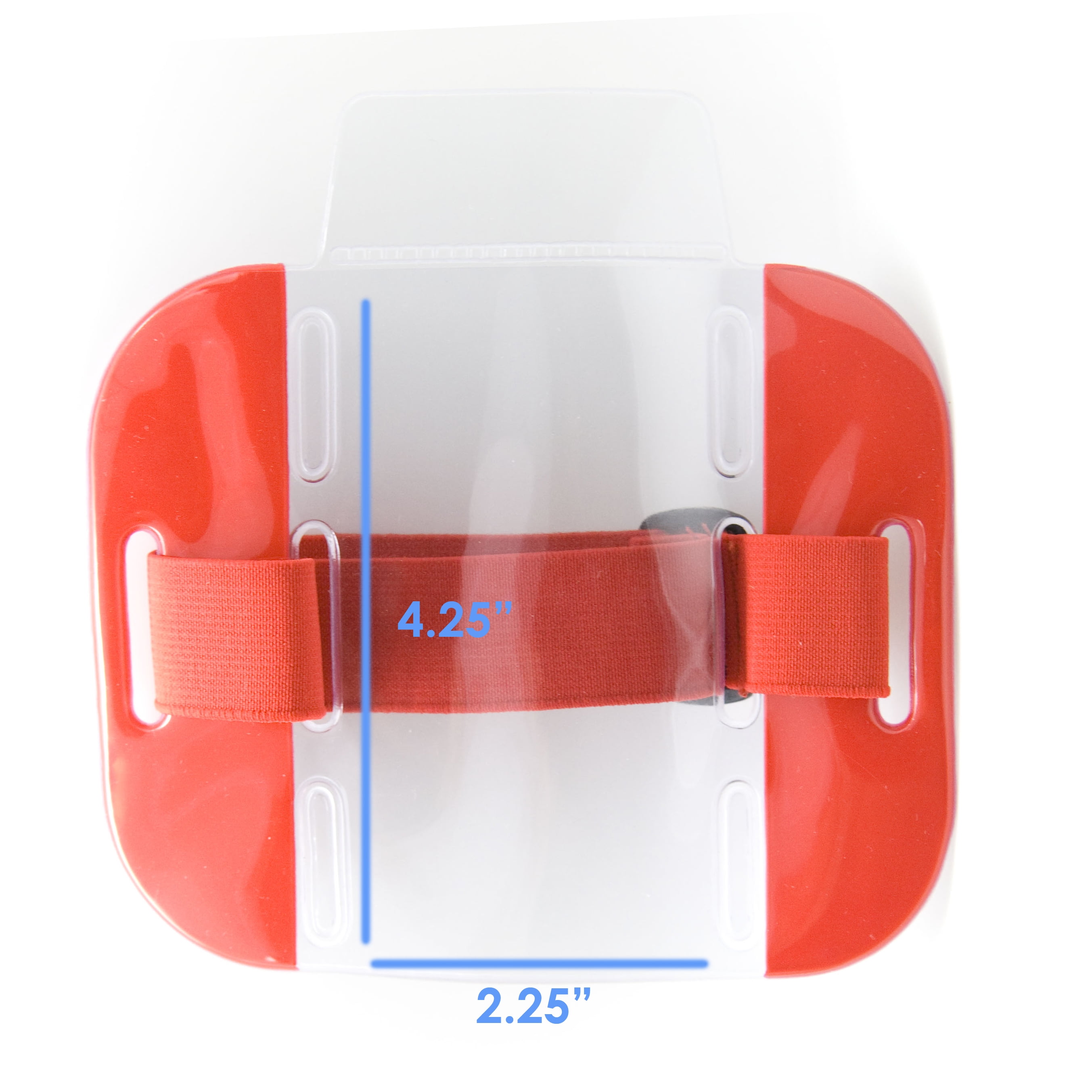 Reflective Red Armband Badge Holder with Adjustable Strap - Pack of 50 pcs
