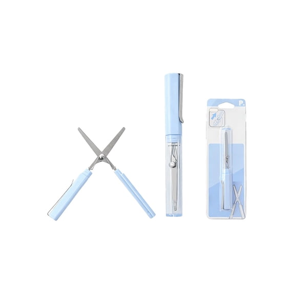 Portable Pen-Shaped Safety Scissors with Rounded Tips, Stainless Steel Blade for Office, Travel, and Daily Use