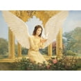 thumbnail image 2 of Unknown 24x19 White Modern Wood Framed Museum Art Print Titled - Angel and Dove, 2 of 4