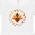thumbnail image 4 of Inktastic Thanksgiving Turkey Fall Holiday Wreath Girls Baby Dress, 4 of 5