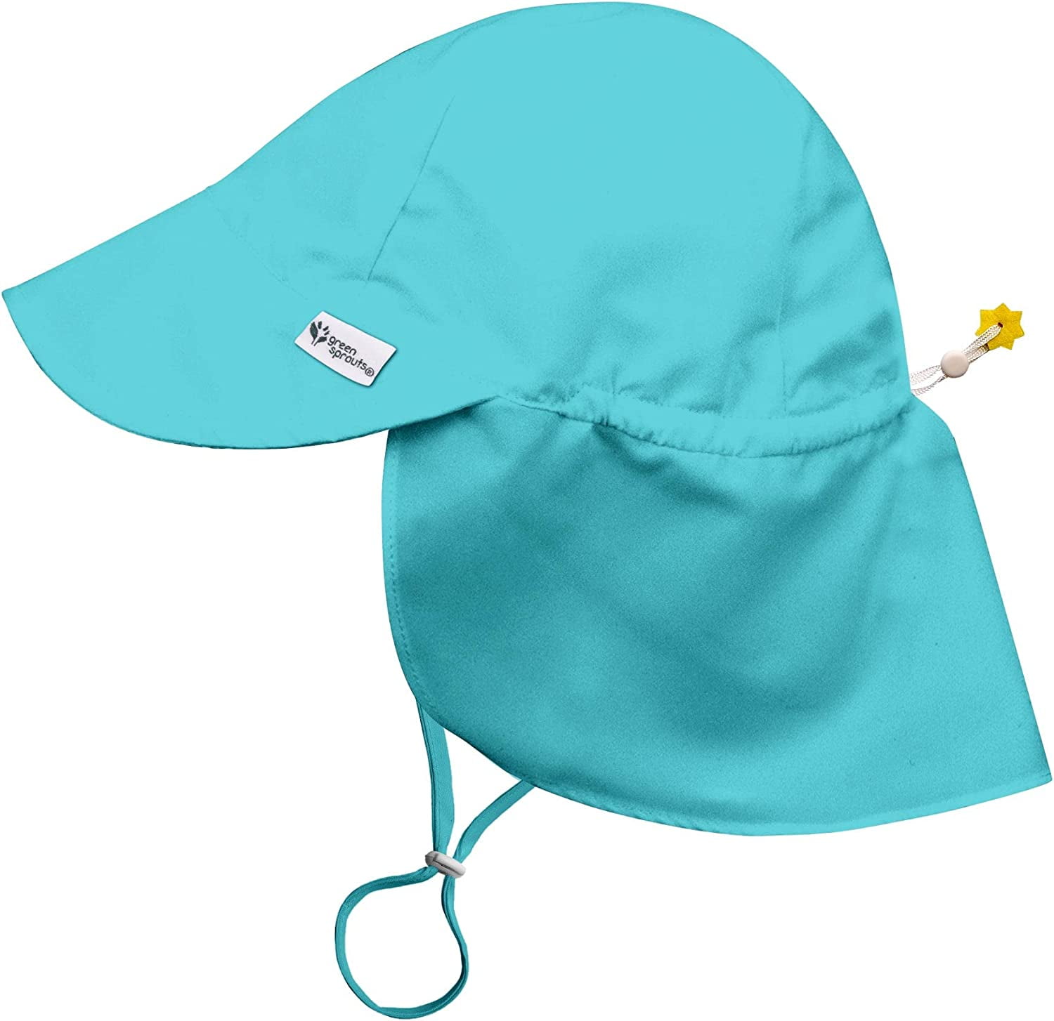 Green Sprouts UPF 50+ Eco Neck Flap Sun Hat Breakaway Safety Chin Clasp