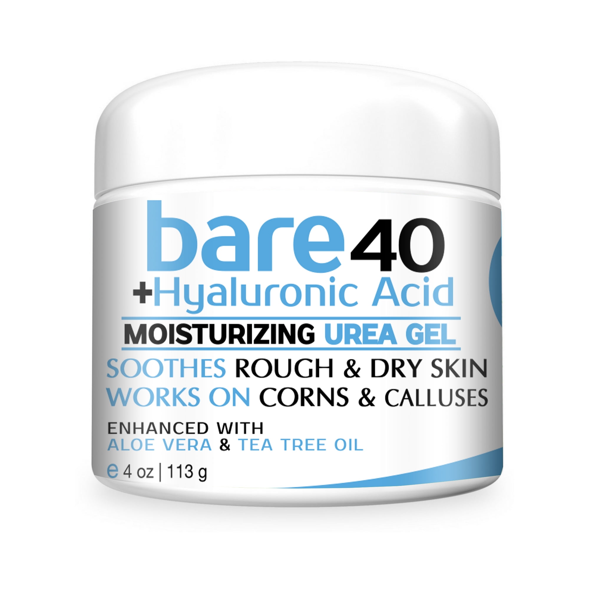 Bare Urea 40 Percent Plus Hyaluronic Acid Gel for Hands, Feet, Elbows