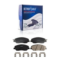 Detroit Axle - 3.8L Front Brake Pads for Hyundai 2009 2010 2011 Genesis [Sedan], Ceramic Brake Pads with Hardware Replacement