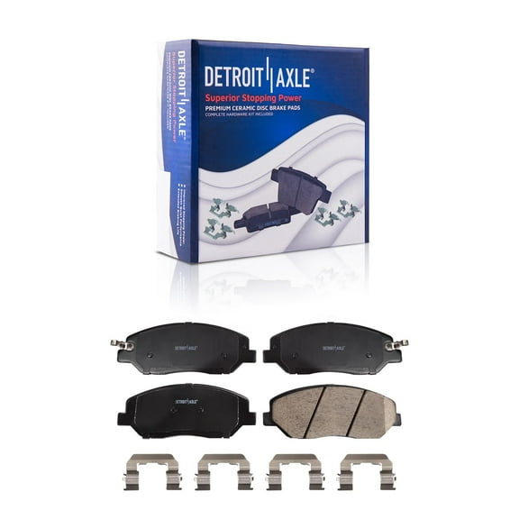 Detroit Axle - 3.8L Front Brake Pads for Hyundai 2009 2010 2011 Genesis [Sedan], Ceramic Brake Pads with Hardware Replacement