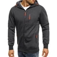 thumbnail image 4 of Men's Fashion Hoodies & Sweatshirts Hoodie Pack Mens Slim Fit Zip Up Hoodies Sweatshirt Lightweight Long Sleeve with Kanga Pocket, 4 of 4