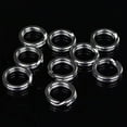 thumbnail image 4 of Beisidaer 100Pcs Silver Stainless Steel Fishing Split Ring Double Loop Split Open 3#-8#, 4 of 5