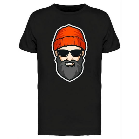 Beard Man With Glasses T-Shirt Men -Image by Shutterstock, Male Medium