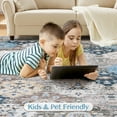 thumbnail image 3 of Toyoso 6x9 Area Rug Living Room Rugs - Washable Vintage Floral Soft Thin Large Rug Indoor Floor No Slip Rug Carpet for Bedroom Under Dining Table Home Office Decor - Multi Blue, 3 of 9