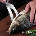 thumbnail image 5 of Cortador de escamas de pescado 3 en 1, cuchillo de pescado, acero para colgar pescado Rojo Verde, 5 of 5