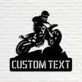 thumbnail image 5 of Handmadetneonsign Custom Name Motocross Biker Metal Wall Art LED Light, Dirt Bike Name Sign Decor, 5 of 5
