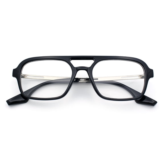 Hipster Hustler Pop Color Plastic Flat Top Racer Fashion Sunglasses Black - Clear