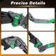 thumbnail image 4 of Palancas de freno y embrague de motocicleta extensibles para Kawasaki NINJA500 Z500SE 2024 2025 1 par de palancas de freno ajustables para Kawasaki Ninja 500 Z 500 SE Verde, 4 of 7