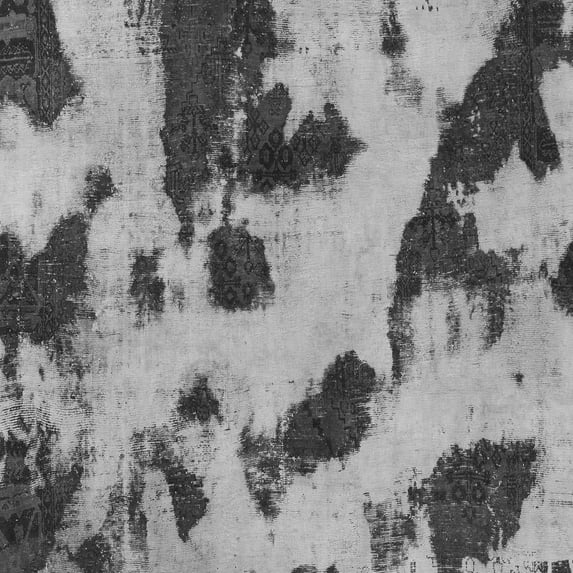 Ahgly Company Indoor Square Abstract Gray Modern Area Rugs, 5' Square