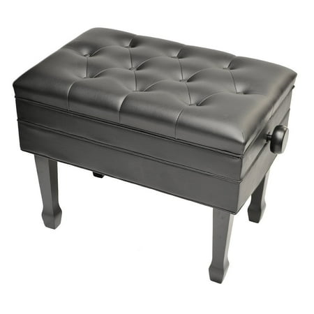 Frederick Adjustable Piano Bench With Sheet Music Storage Ebony