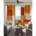thumbnail image 4 of Burnt Orange Geometric Blackout Curtains, Light Blocking Print Window Curtains, Watercolor Ombre Modern Abstract Art Thermal Insulated Window Drapes for Living Room 2 Panels, 84"W x 84"L, 4 of 9