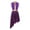 Purple, variant on TiaoBug Women Metallic Lyrical Dance Dress Sleeveless Irregular Hem Dress Tunic Dancewear Purple XXL