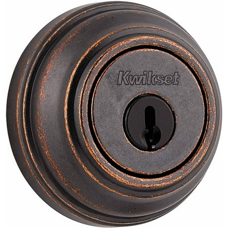 Kwikset Rustic Bronze SmartKey Single Cylinder Deadbolt